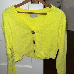 Yellow urban outfitters cardigan